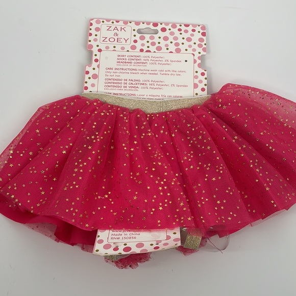 NWT- ZAK AND ZOEY - 2 PC PINK TUTU SET - SKIRT & SHOES  Size 12-18 MNTHS - Picture 5 of 8